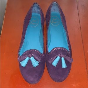 Jack Rogers Worth Tassel Loafer Flats Purple sz 11